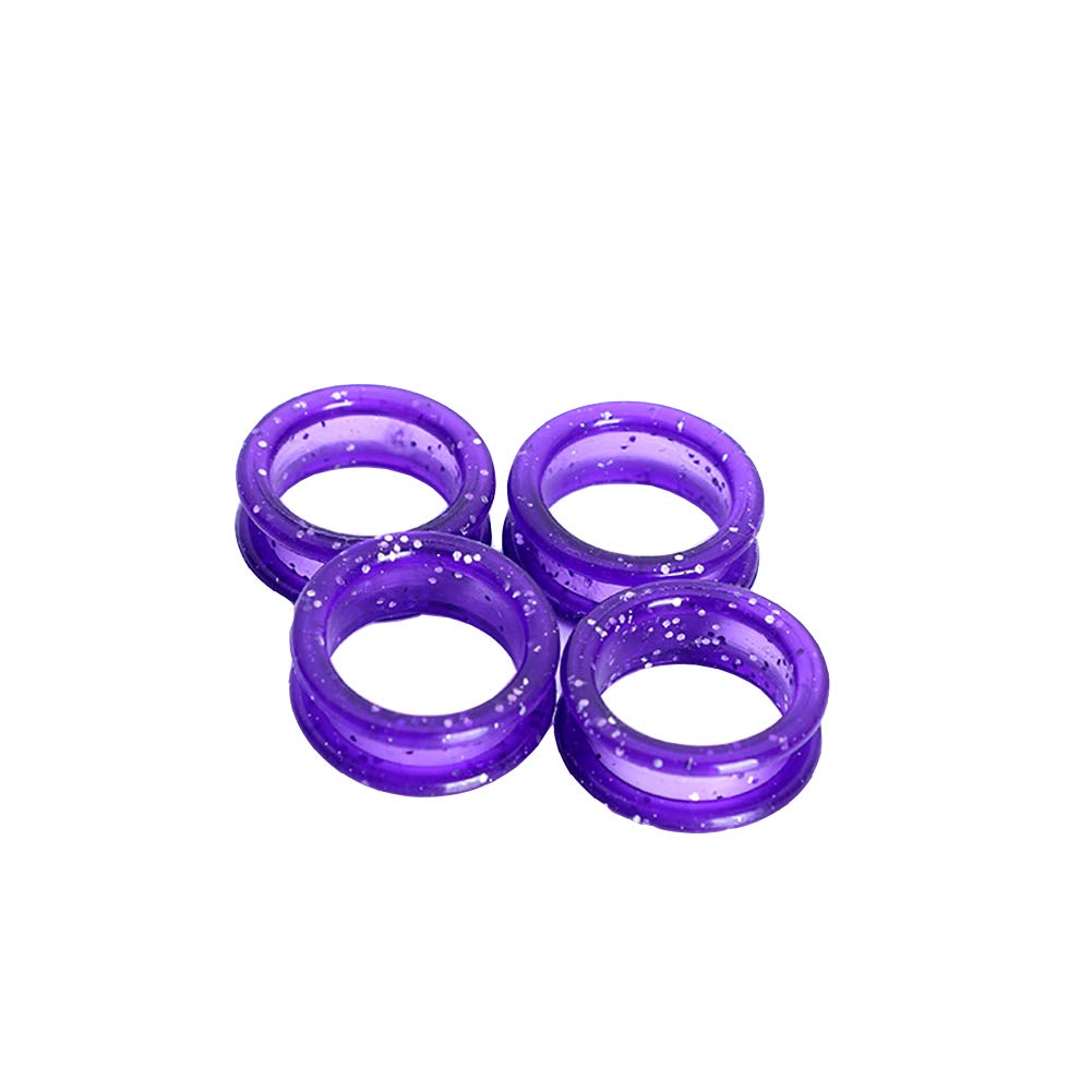 10 pcs soft silicone barber hair shears scissors finger rings grips inserts haircutting styling scissor accessories purple
