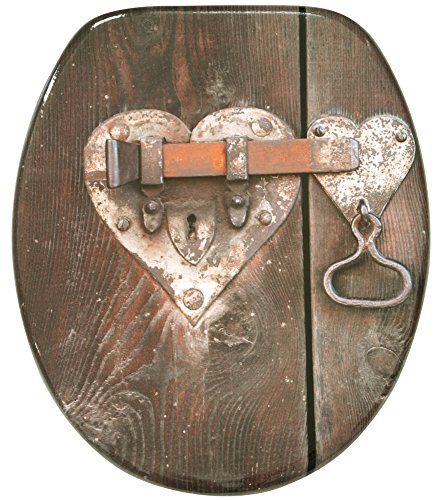 Sanilo WC Sitz mit Absenkautomatik, hochwertiger Toilettendeckel, einfache Montage, stabile Scharniere, Türschloss