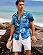 Gavliuu Hawaii Hemd Männer, Herren Hawaiihemd Casual Freizeit Blumen Kurzarmhemd
