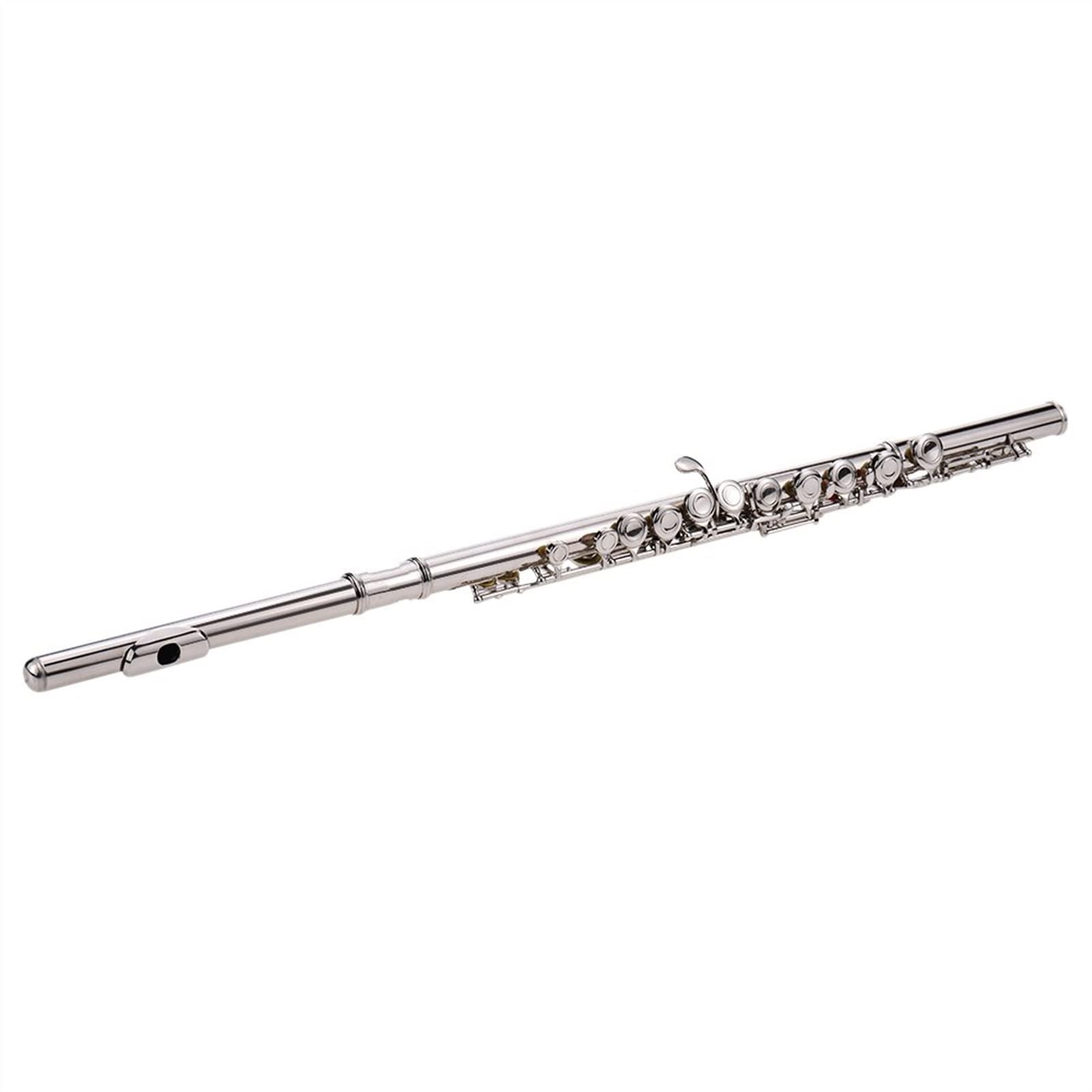 ZUZU 16 Hoyos C Key Flaute CUPRONICKEL Concierto Plateado Flauta De Concierto con Paño De Limpieza Guantes De Palillo Destornillador Bolsa Acolchada Kit Flauta