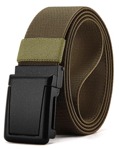 Image of CHAOREN Tactical Belt Men - 1.5 inch Stretch Work Belt with Zin Alloy Buckle | Quick Release Flip Buckle, Heavy Duty for Military EMT EMS Hiking, Stretchy Nylon