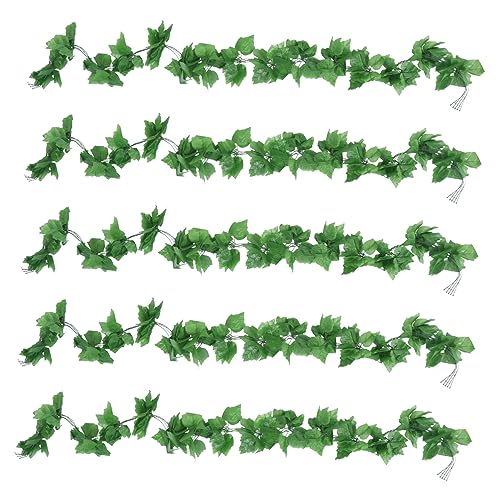 VALICLUD 5 Piezas Simulación de Parra Artificial Verdes Falsas Colgantes Decorativas Realistas para Hogar Fiestas y Bodas
