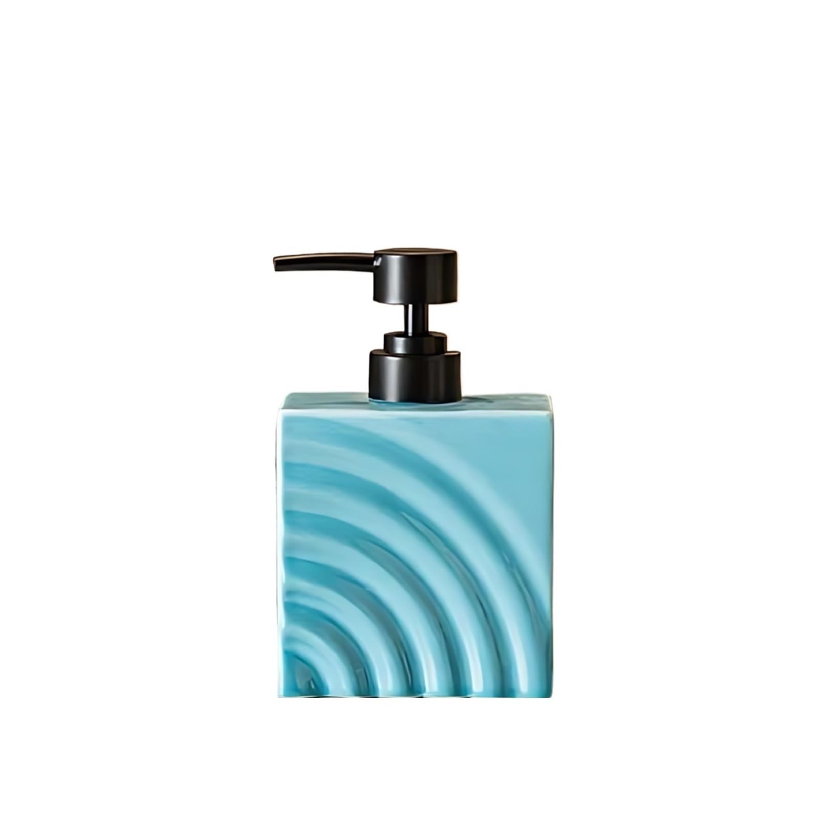 Soap Dispenser Household Ceramic Soap Dispenser With Pump Hotel Bathroom Shower Gel Lotion Bottle(Blue)