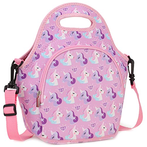 Lunch Bag for Girls,Neoprene Lunch Box Bag for Kids Insulated Thermal Lunch Tote