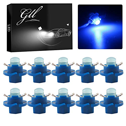 Grandview Car B8.4D COB 1SMD Blue LED Lamps Dashboard Side Indicator Lights Instrument Panel Bulb Light 12V (Pack of 10)