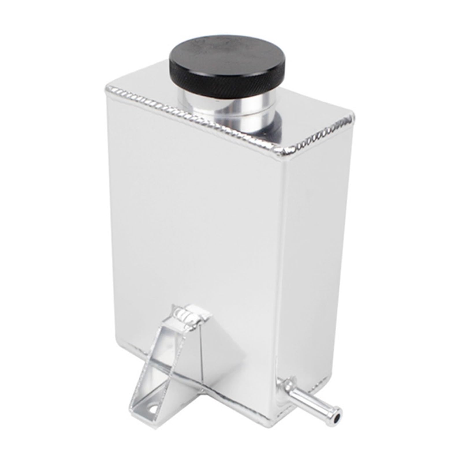 Zbiornik wyrównawczy 600 ml uniwersalny aluminiowy zbiornik na płyn chłodniczy ze wskaźnikiem poziomu(Black)