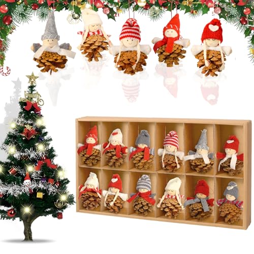 12 Stücke Weihnachten Engel Anhänger, Weihnachtsdekoration Ornament...