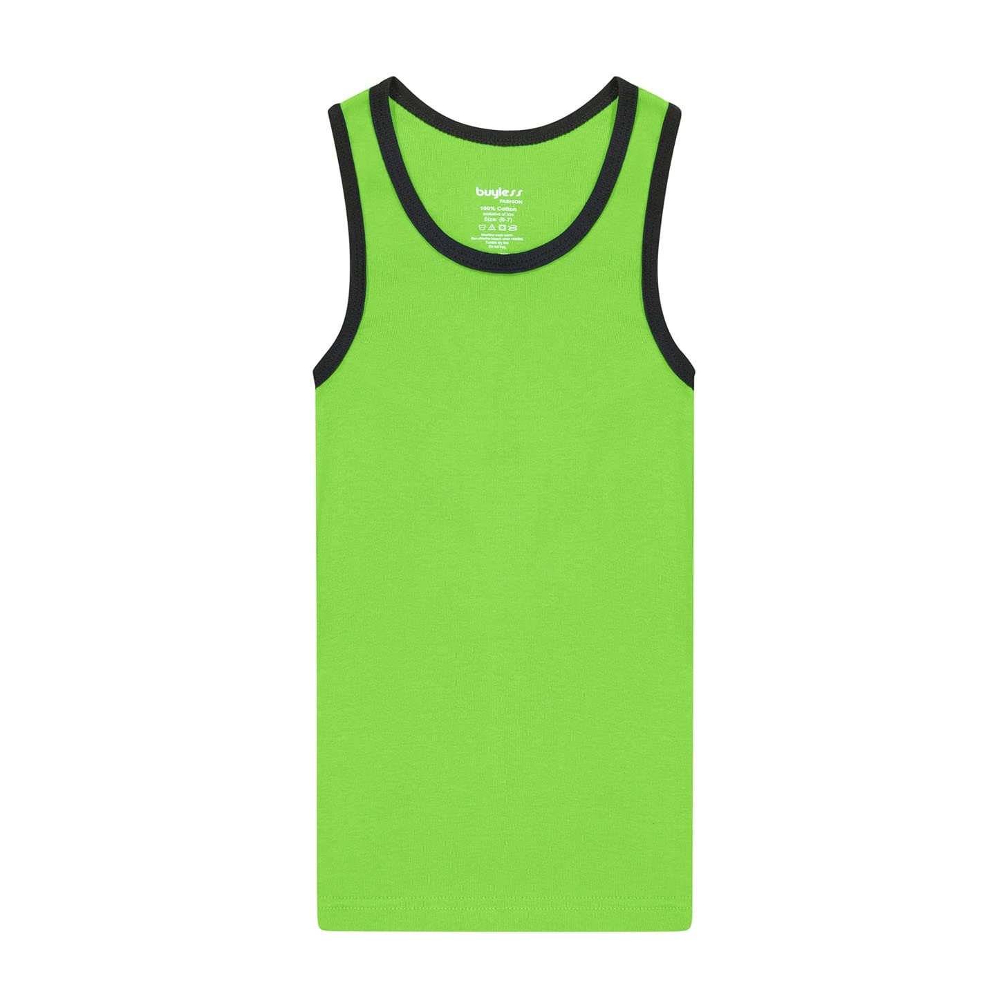 Buyless Fashion - Camiseta sin Mangas de algodón Suave con Cuello Redondo para niños (Paquete de 10)