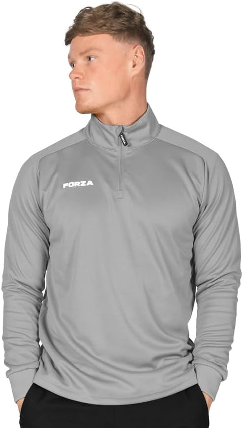 FORZA Men’s Tracksuit Jacket | Quarter Zip Sweatsuit Pullover – Mid Layer for Soccer Players, Runners & All Athletes