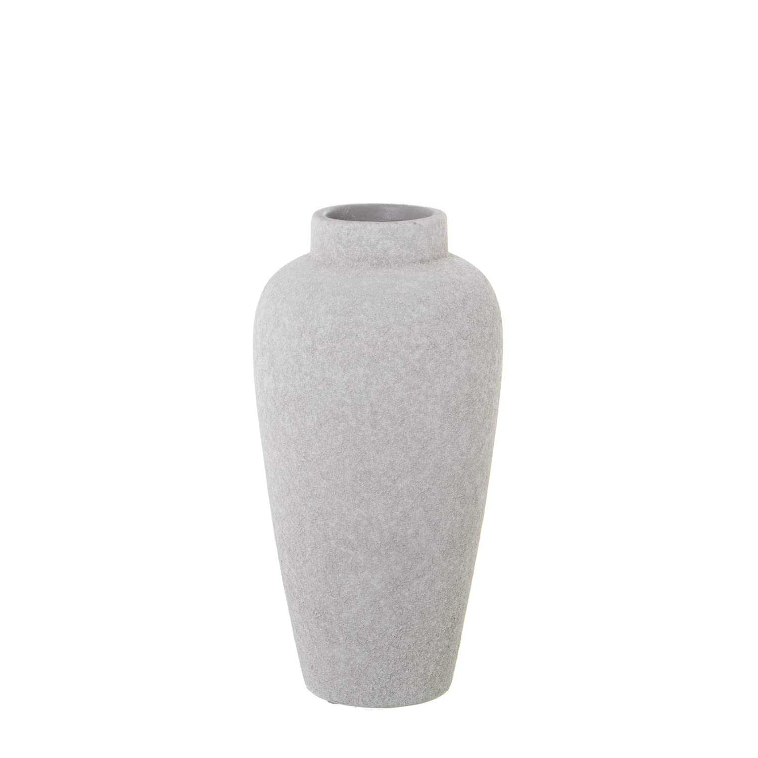 Vase de table en céramique artisanale claire 30 cm objet d'exception