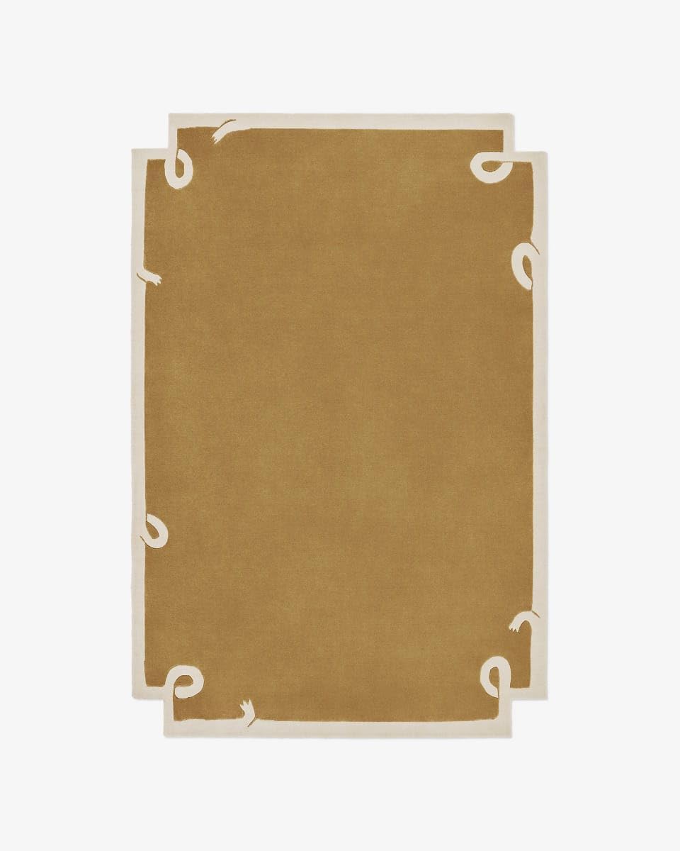 - Hand Tufted Wool Area Rug – Luxury Handmade Soft Pile Rug in 4 Designs All Hands, Big Buds, Green Loops, Loops Yellow – Modern Rugs for Living Room & Bedroom (Yellow Loops, 9 X 12 FEET)