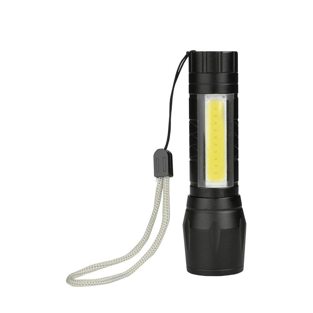 Pocket Size Mini Aluminum LED Flashlight Small Portable Lamp Pocket Torch for Camping, Fishing (Black, Multicolour)-image-45