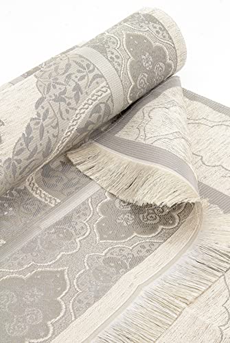 ihvan-online-Prayer-Gift-Box-for-Hajj-and-Umrah-Muslim-Prayer-Rug-Islamic-Mat-99-Pearly-Beads-Tesbih-Holly-Quran-with-French-Translation-Islamic-Deluxe-Set-for-Ramadan-Eid-Gift