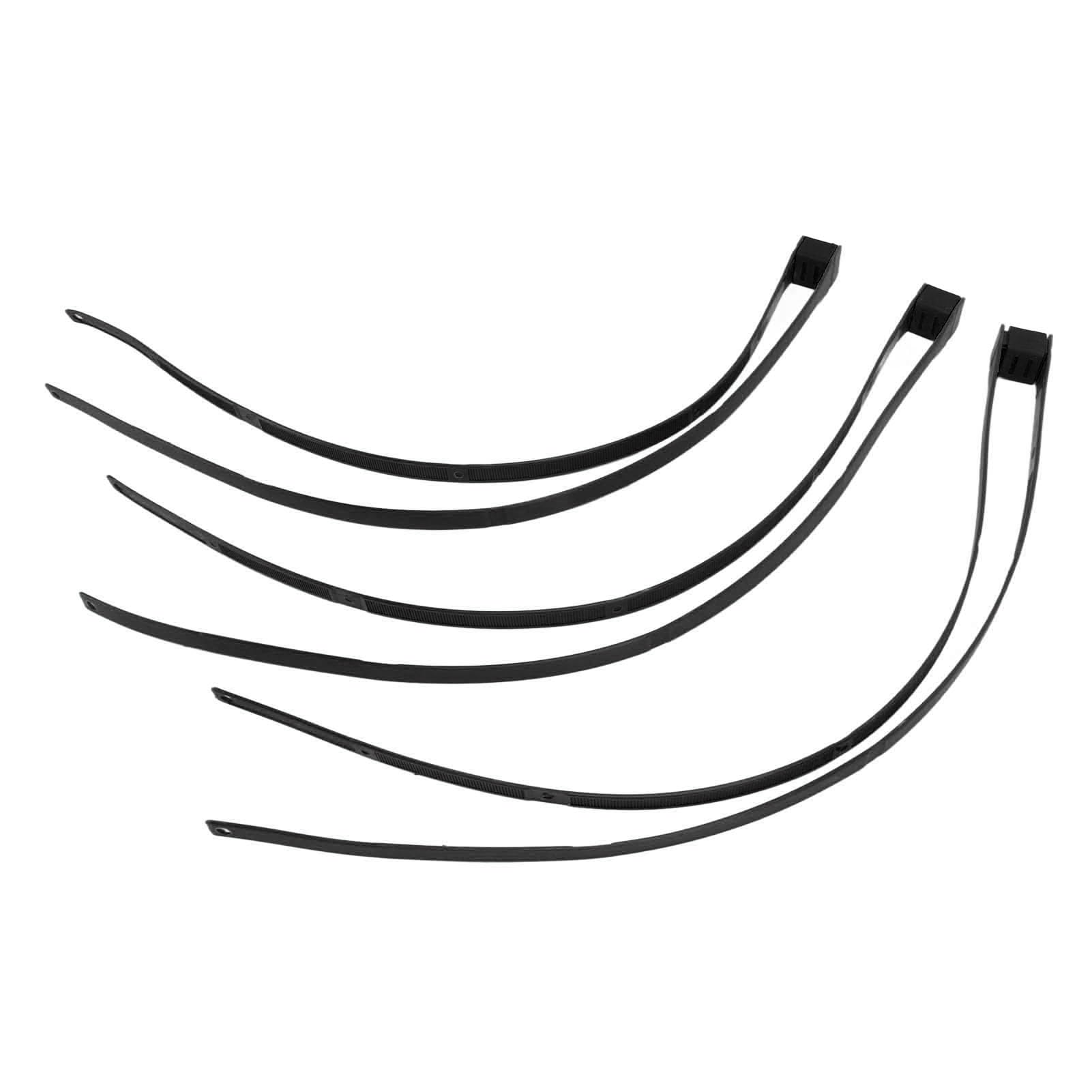 Brida para cables de nailon, sujeción autoblocante, bridas para cables con cremallera resistentes al desgaste para equipos deportivos al aire con 3 anillos colgantes, 3 uds. (negro)