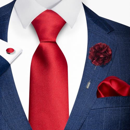 Image of joy alice 70 Colors Ties Set Men Mixed Color Necktie Handkerchief Cufflinks Brooch 3.15 Formal