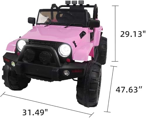 Miniatura 7 de Winado Camión para niños vehículos motorizados con batería de 4 ruedas de 12 V con control remoto reproductor de MP3 LED y bocina y 2 puertas