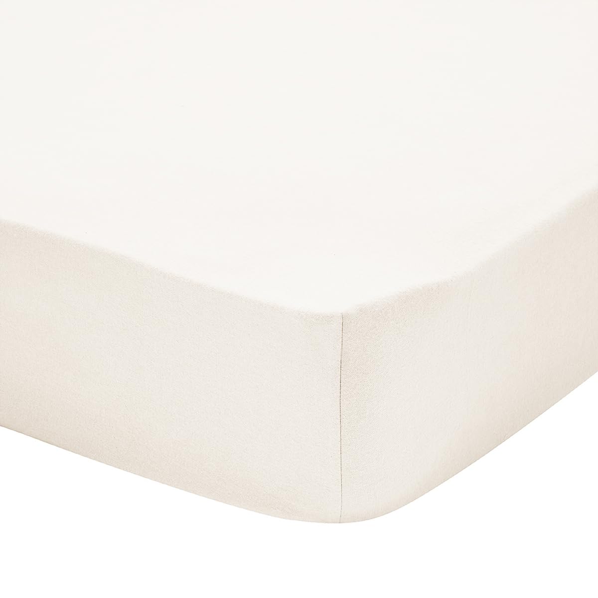 Plain Cotton Flannel Fitted Sheet, Frisson, 160 x 200 cm, ESSIX
