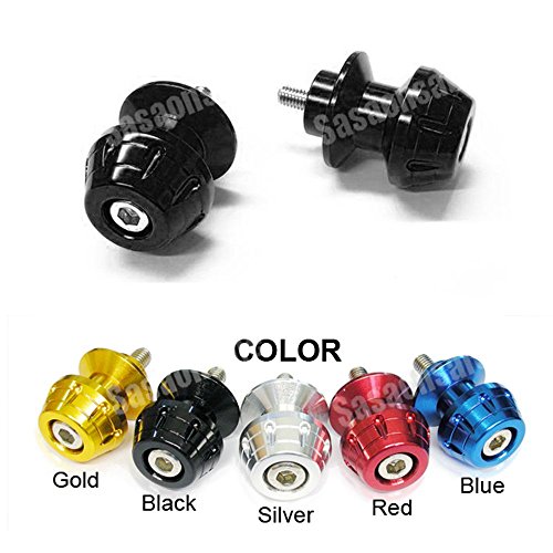 MIT Motors - BLACK - 10mm Universal Swingarm Spools - KAWASAKI ZX6R ZX6 636, ZX9R ZX9, ZX10R ZX10, ZX12R ZX12, ZX14R ZX14, ZZR 1200, 600, 900, Ninja 250, 650