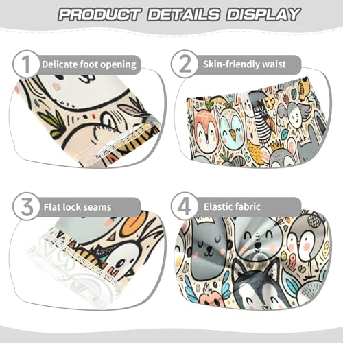 Toddler Girls Leggings Printed Yoga Pants Leggings Cute Animal Faces for Kids3