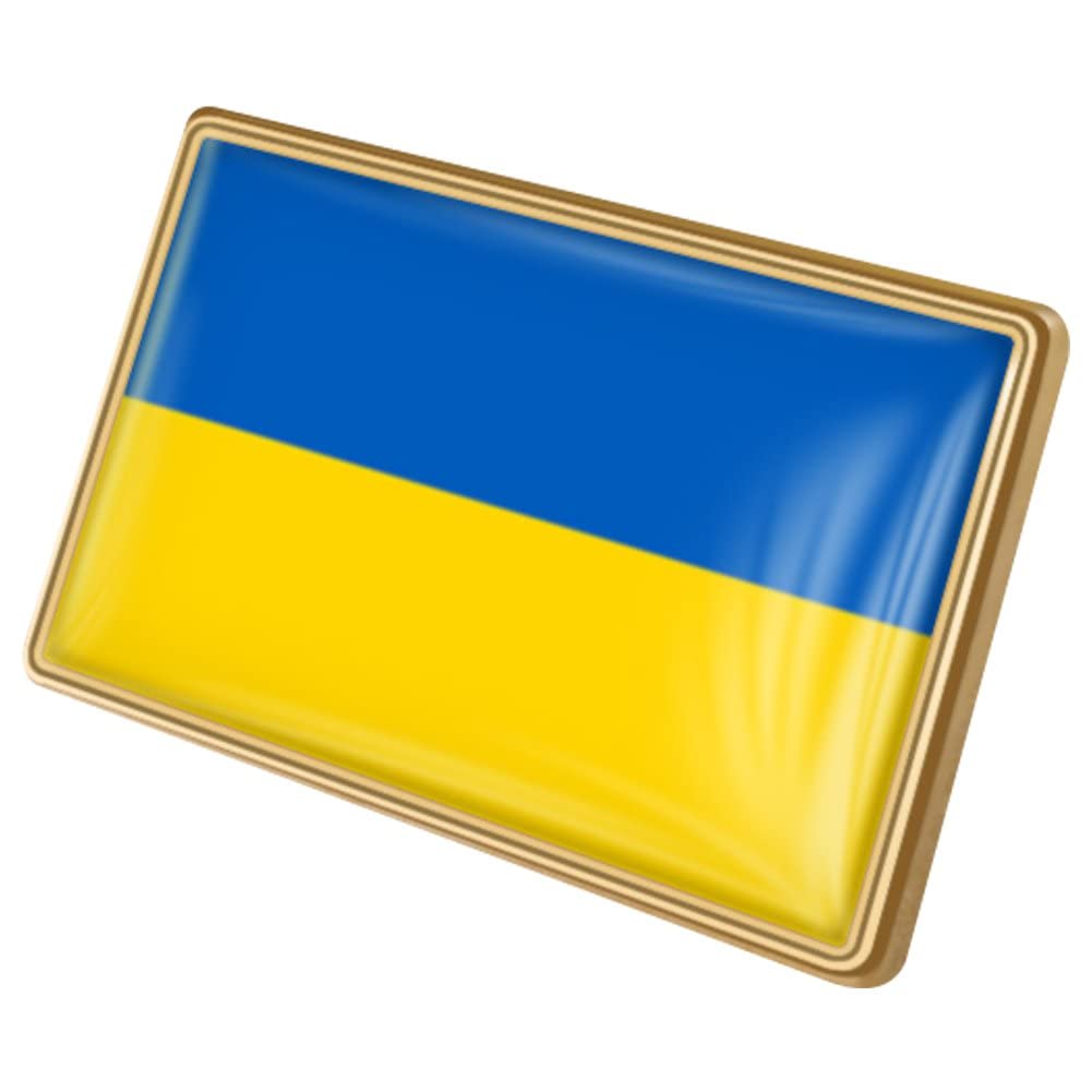 Sanfly Ukraine Flag Brooches National Country Metal Flag Lapel Pin Badges for Clothes Patriotic Badges Accessories Jewelry Gift