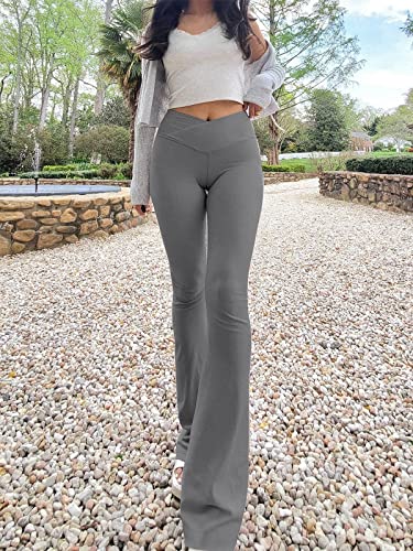 Women's High Waisted Flare Yoga Pants 3 Pack Tummy Control Bootcut Leggings for Gym V Crossover Workout Lounge Pants2