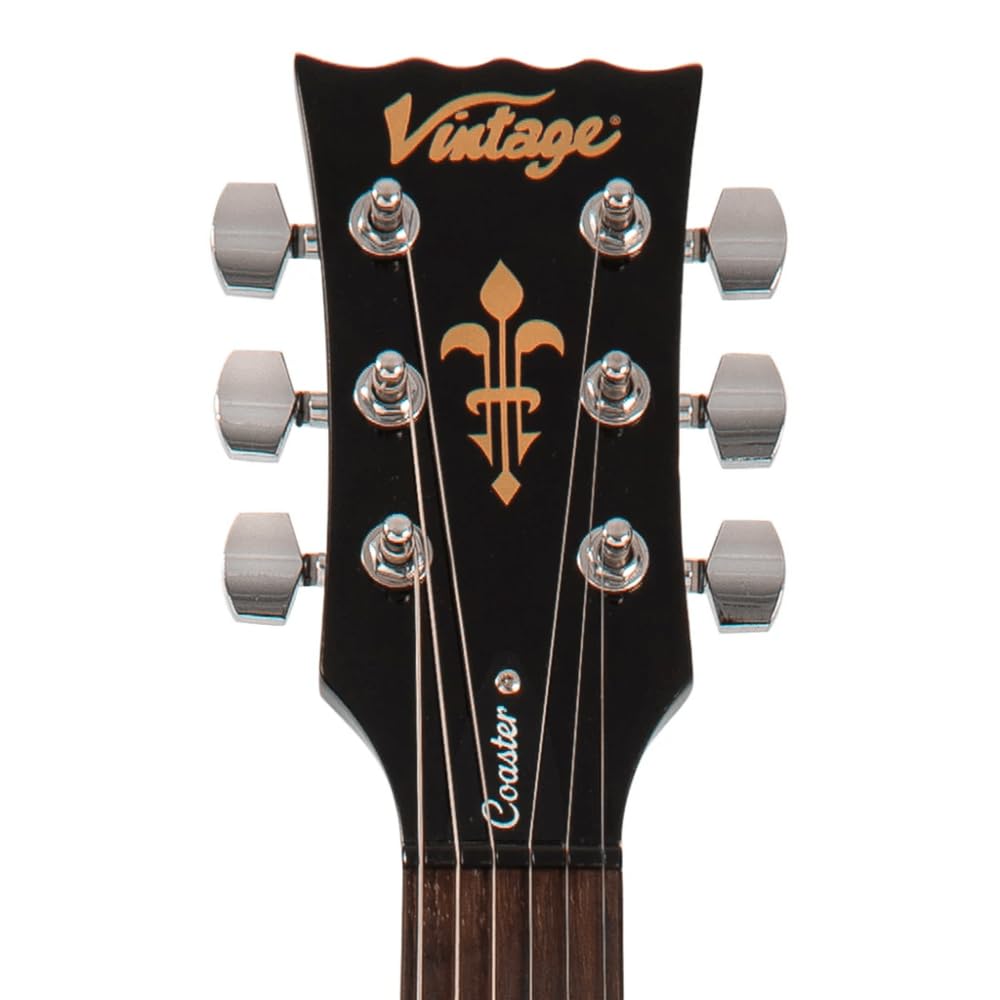 VINTAGE GUITARRA ELÉCTRICA SERIE V69 - NEGRO BRILLANTE