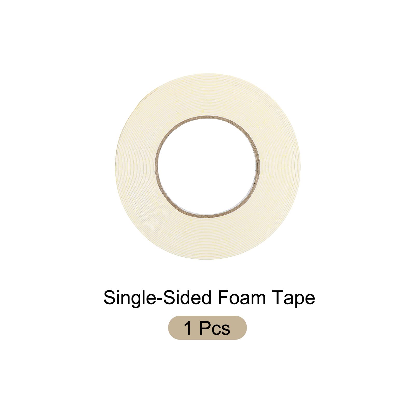 Simple Face Mousse Ruban Auto Adhésif 12mm x 1mm 10m Blanc Jaune 1 Pcs