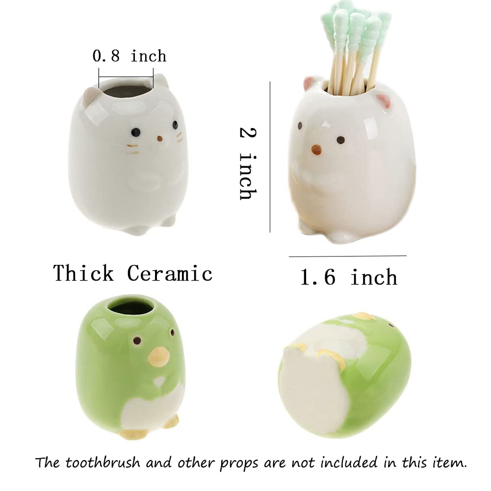 WAIT FLY Zahnbürstenhalter Keramik Dackel - 4 Fächer Für Badezimmer Organizer