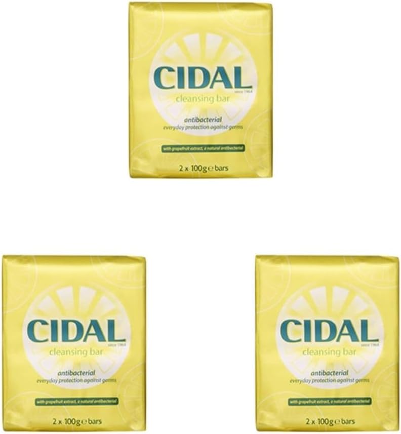 Antibacterial Soap with Grapefruit Extract - 2 x 100g Bars (Pack of 3)