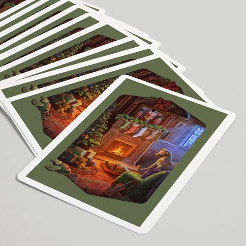 Lantern Press Christmas Morning naipes póker 52 cartas miniatura 5