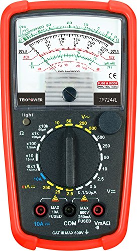 Tekpower Tp7244L 7-Function 20-Range Analog Multimeter With Back Light With Strong Protective Holster #TOP1