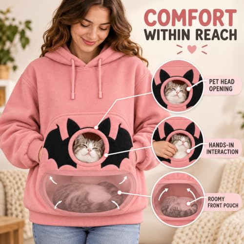 Halloween Dog Hoodie Cat Pet Hoodie With Pouch Pumpkin Cat Carrier Sweaters - image 5