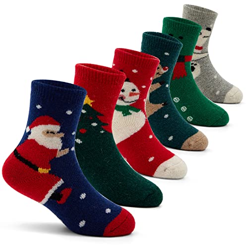 Chaussettes thermiques en laine pour garçon lot de 6 paires chaudes hiver taille 23-30