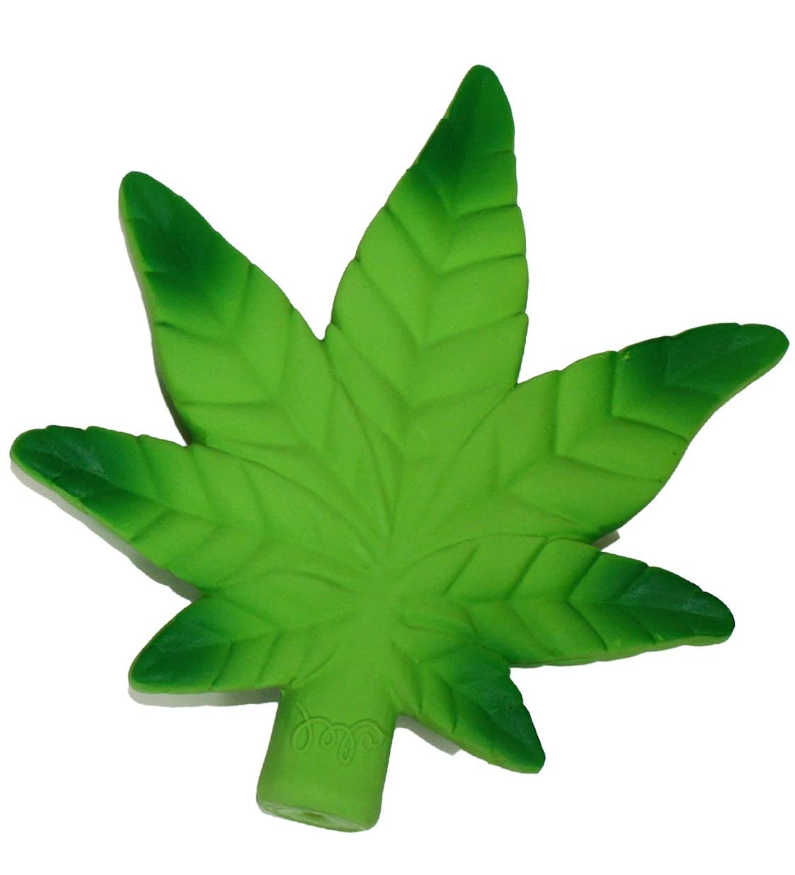Multipet Latex Hemp Leaf Shaped Squeaky Dog Toy, 6 Inches (Assorted Green Color, 1 Pack)