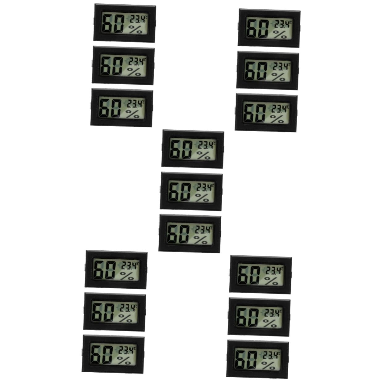 Amosfun 5 Ensembles Thermomètre Hygromètre Thermomètre Chambre Bébé Celsius ℃ Mini-thermomètre Petit Hygromètre Numérique Afficher Thermomètre Numérique D'intérieur Noir Abdos 3 Pièces * 5