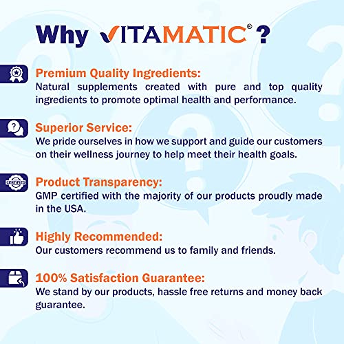 Vitamatic Pantothenic Acid (Vitamin B5) 500 Mg 200 Capsules #TOP1