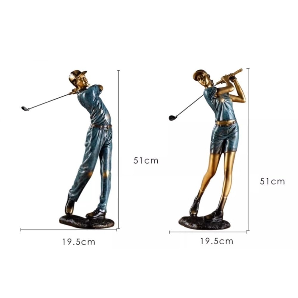 Półka na książki Kreatywne rzeźby golfowe, figurki, ozdoby, styl europejski, salon, szafka na wino, dekoracja regału biurowego(Średni)