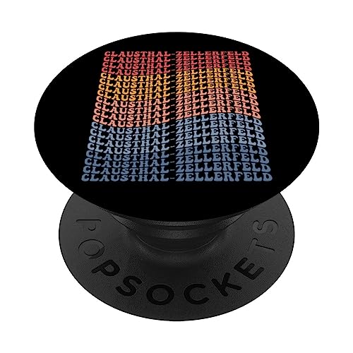 Clausthal-Zellerfeld City Groovy Retro PopSockets PopGrip Intercambiable