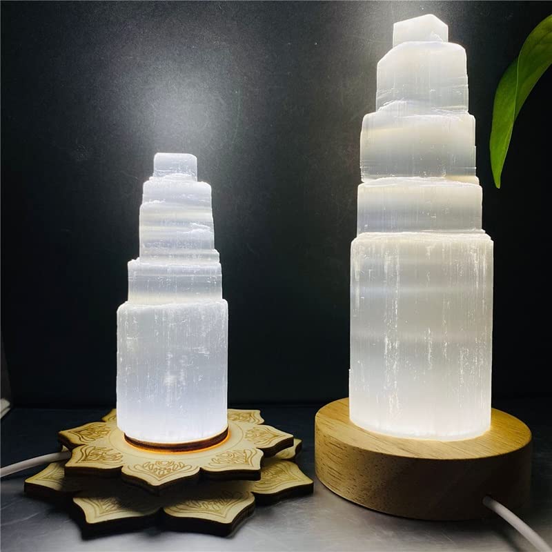 Lámpara de yeso de cristal de alta calidad y mineral natural texturizado de 6 cm 3