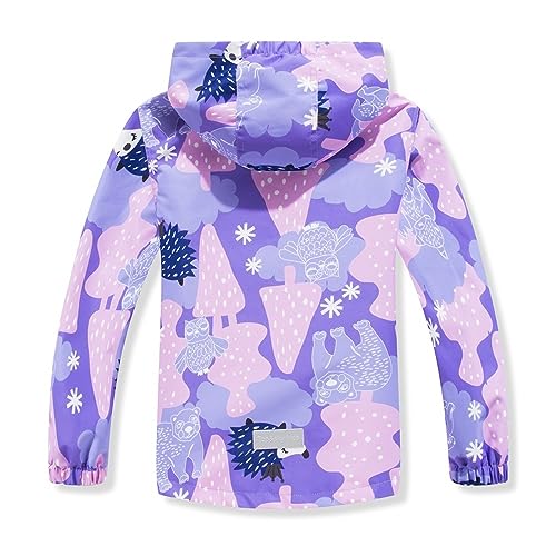 Kids Girls Boys Ski Jacket Zip Detachable Hooded Windproof Coats Casual Fleece Lined Windbreaker for 6~12T2