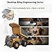 Mini RC Construction Series – Pocket Dump Truck, Excavator & Forklift Set, 1/64 2.4GHZ Mini RC Car Engineering Vehicle Desktop Toys (Crane & Forklift 2-in-1)