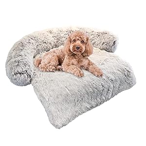 Long Plush Dog Couch Cover for Furniture Protector