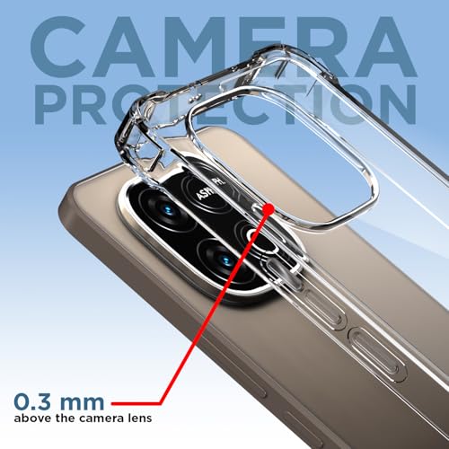 Image of Pikkme Back Cover for iQOO Neo 10 5G / Vivo Y300 GT 5G PC + TPU Clear Transparent Raised Edges Shockproof Protective Phone Bumper Case(Transparent)