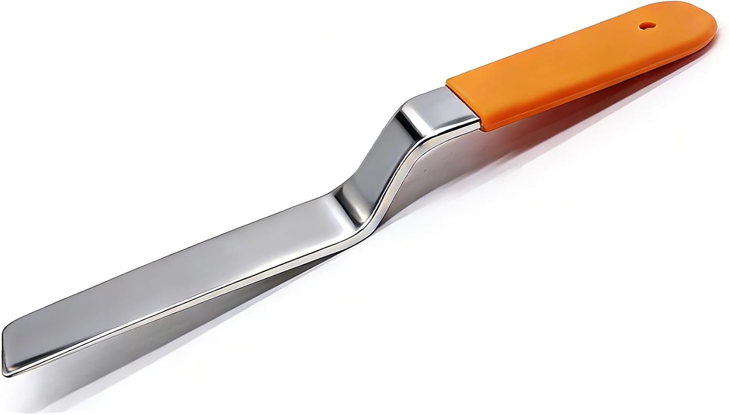 Professional Dinging Spoon, Cast Stainless Steel Slapping Bodywork Tool with Orange Handle, 27cm Length, for Car and Plane Ducting Repair