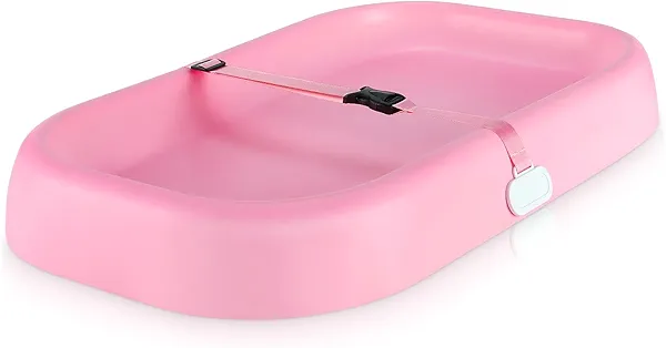 Tawbutiar Changing Pad,Organic 100% Natural Premium Latex from Malaysia Jungle,28"×16.5" Baby Ergonomic Design,Non-Slip,Easy to Clean,IPX7 Waterproof,Fits Changing Table and Dresser,Lightweight(Pink)