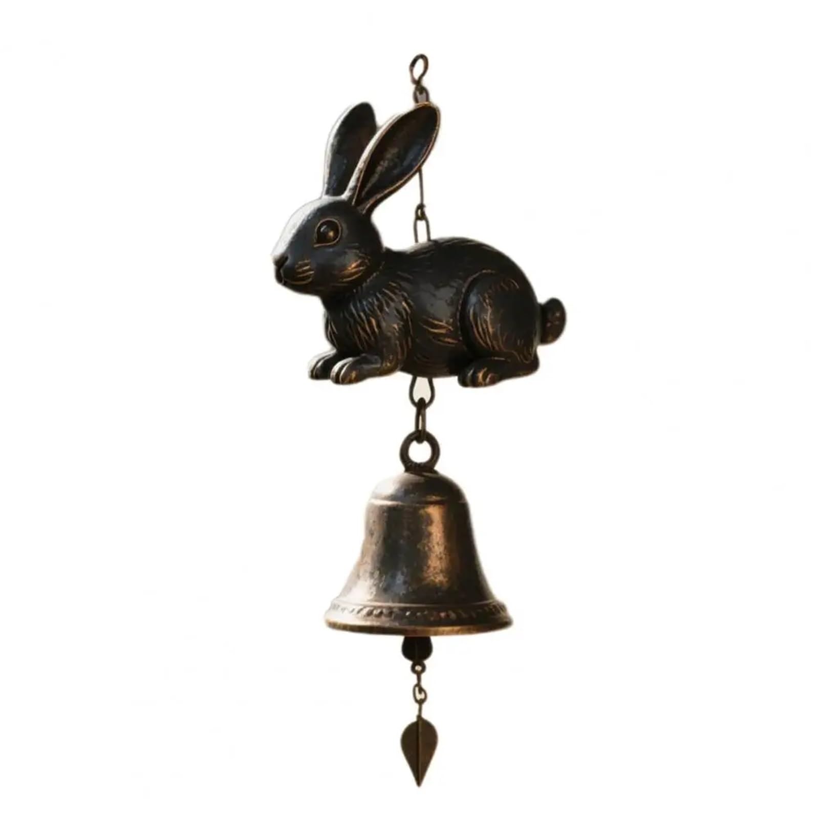 Wind Chimes For Garden Retro Doorbell Wind Chime Puppy Cat Soothing Sound For Garden Patio With Metal Bell For Porch(Color 2)