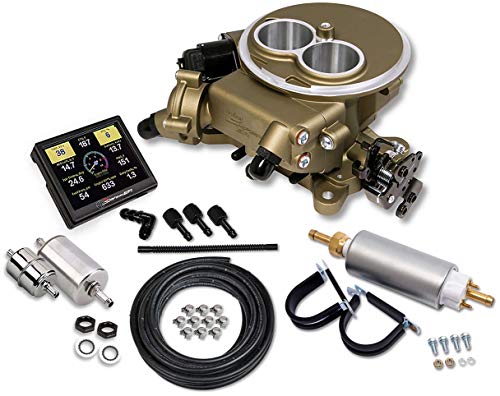 NEW HOLLEY SNIPER EFI 2300 SELF-TUNING MASTER KIT,580 CFM,GOLD,2BBL,FUEL INJECTION CONVERSION WITH HANDHELD DISPLAY