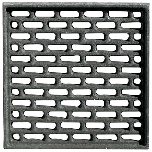 LUNA WAY CAST IRON - Grille en Fonte pour Cheminée et Poêle | Ventilation et Décendrage | Résistance Haute Température | Compatible Insert | Gris, 25x25...