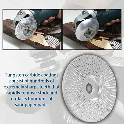 Rueda de Pulido, Muela Abrasiva de Carburo de Madera Herramienta de Tallado de Lijado Disco Abrasivo para Amoladora Angular/a/100Mm Flat