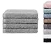 Produktbild 4er Pack Frottier Handtücher Set 50x100 cm 100% Baumwolle, 4X Handtuch Grau